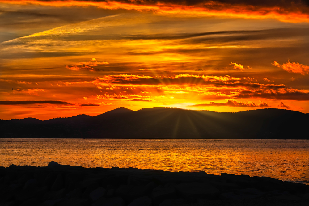 Magical sunset in Estérel 